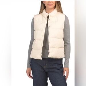 johnnie-O Lina Puffer Vest In Birch NWT M